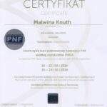 dyplom rehabilitacji neurologicznej metodą PNF, centrum RehaFit Malwina Knuth