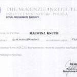dyplom rehabilitacji kręgosłupa metodą McKenzie C, Malwina Knuth z RehaFit we Wrocławiu