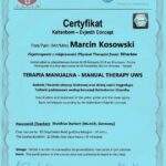 dyplom terapia manualna moduł UWS, fizjoterapeuta Marcin Kosowski, RehaFit Wrocław