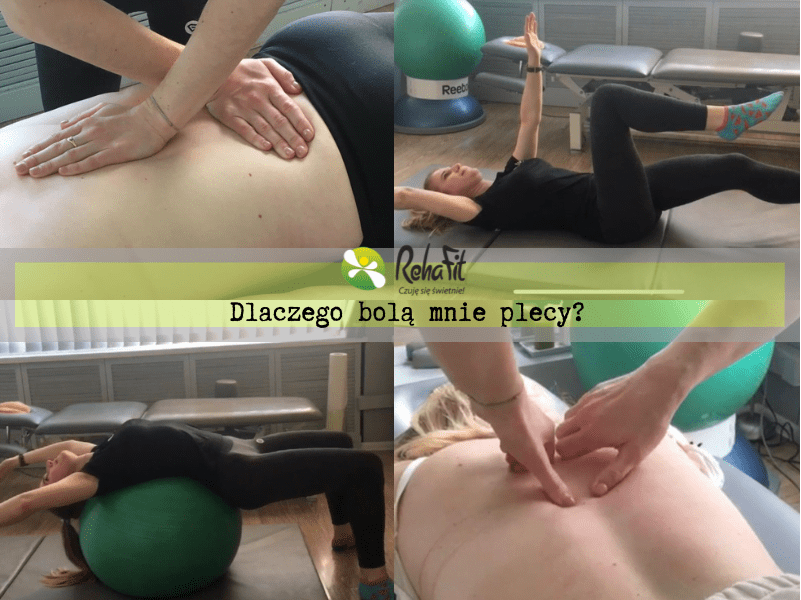 Fizjoterapeutka podczas instruktażu ćwiczeń ukierunkowanych na kręgosłup